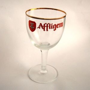 Affligem Glass Abbey Ale Belgian Craft Gold Rim